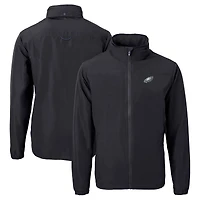 Veste zippée intégrale en tissu recyclé Charter Eco pour homme, noire, des Philadelphia Eagles, Cutter & Buck