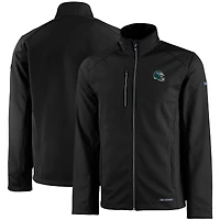 Veste zippée intégrale recyclée en softshell Evoke Eco noire des Philadelphia Eagles pour homme Cutter & Buck