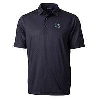 Men's Cutter & Buck  Black Philadelphia Eagles Helmet Pike Double Dot Print Stretch Polo