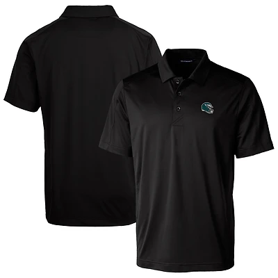 Polo extensible texturé Prospect noir pour homme Cutter & Buck, motif casque des Philadelphia Eagles