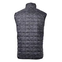 Men's Cutter & Buck Black Philadelphia Eagles Rainier PrimaLoft Eco Insulated Printed Full-Zip Puffer Vest
