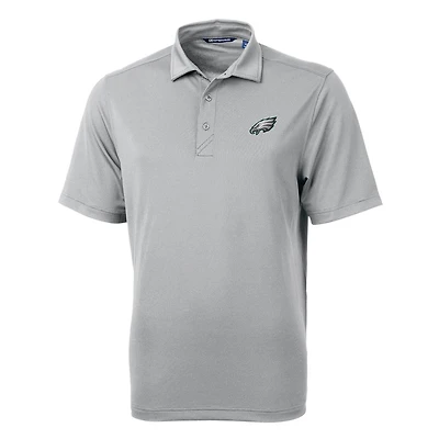 Men's Cutter & Buck Gray Philadelphia Eagles Big Tall Virtue Eco Pique Recycled Polo