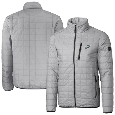 Doudoune isolante entièrement zippée Rainier PrimaLoft Eco pour homme, grise, Cutter & Buck, Philadelphia Eagles
