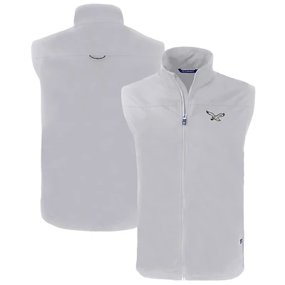 Gilet zippé intégral écologique pour homme Cutter & Buck, gris, Philadelphia Eagles Throwback, grande taille