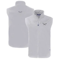 Gilet zippé intégral écologique pour homme Cutter & Buck, gris, Philadelphia Eagles Throwback, grande taille