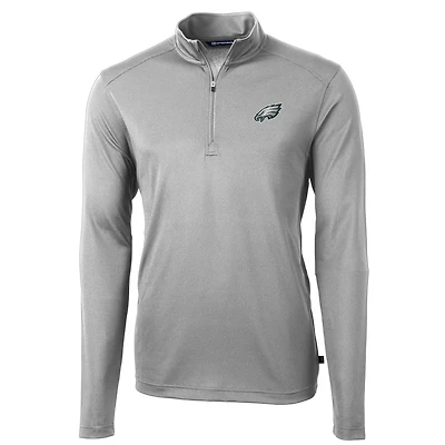 Veste à enfiler zippée quart de tour en Pique recyclé Virtue Eco pour homme, gris, Cutter & Buck, des Philadelphia Eagles