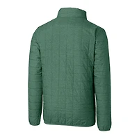 Men's Cutter & Buck Heather Green Philadelphia Eagles Rainier PrimaLoft Eco Insulated Full-Zip Puffer Jacket