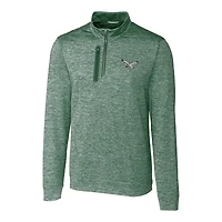 Pull-over zippé quart de tour Stealth Heathered vert Philadelphia Eagles pour homme, Cutter & Buck Hunter