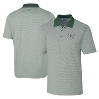 Polo stretch à rayures ton sur vert nuit Cutter & Buck pour homme, modèle Philadelphia Eagles Forge, de la marque Buck.