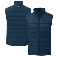 Gilet zippé hybride en softshell recyclé pour homme, bleu marine, des Philadelphia Eagles, Cutter & Buck, Evoke