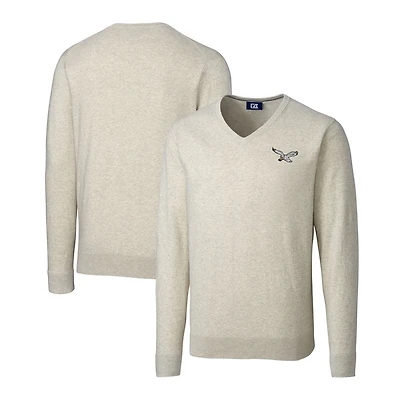 Pull à col en V mélange tricolore Lakemont pour homme, coupeur et buck, avoine, Philadelphia Eagles Gridiron Classics, grandes tailles