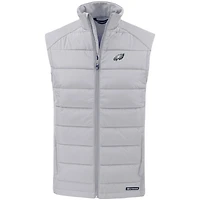 Gilet zippé entièrement recyclé PrimaLoft Hybrid Eco Softshell pour homme Cutter & Buck Silver Philadelphia Eagles