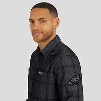 Chemise boutonnée en velours côtelé micro noir pour homme, collection Darius Rucker par Fanatics, Philadelphia Eagles