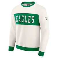 Sweat-shirt colorblock crème pour homme de la collection Darius Rucker Fanatics, motif Philadelphia Eagles