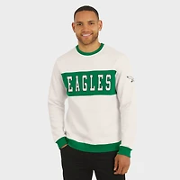 Sweat-shirt colorblock crème pour homme de la collection Darius Rucker Fanatics, motif Philadelphia Eagles