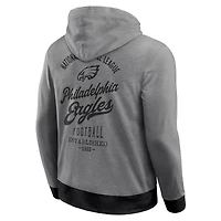 Men's Darius Rucker Collection by Fanatics Gray Philadelphia Eagles Tonal Knit Pullover Hoodie