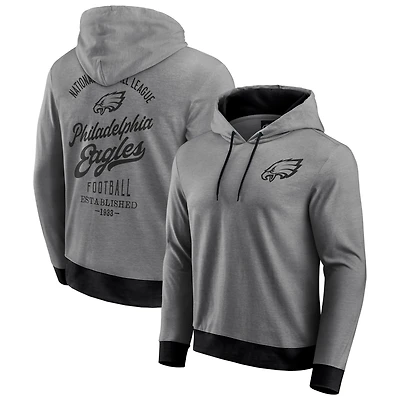 Men's Darius Rucker Collection by Fanatics Gray Philadelphia Eagles Tonal Knit Pullover Hoodie
