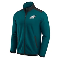 Men's Darius Rucker Collection by Fanatics Kelly Green Philadelphia Eagles Color Block Polar Fleece Full-Zip Jacket