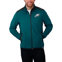 Men's Darius Rucker Collection by Fanatics Kelly Green Philadelphia Eagles Color Block Polar Fleece Full-Zip Jacket