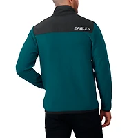 Men's Darius Rucker Collection by Fanatics Kelly Green Philadelphia Eagles Color Block Polar Fleece Full-Zip Jacket