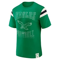 T-shirt à rayures rétro vert vieilli pour homme de la collection Darius Rucker par Fanatics, motif Kelly des Philadelphia Eagles