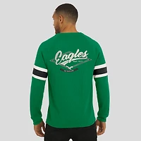 Men's Darius Rucker Collection by Fanatics Kelly Green Philadelphia Eagles Waffle-Knit Raglan Long Sleeve Henley T-Shirt
