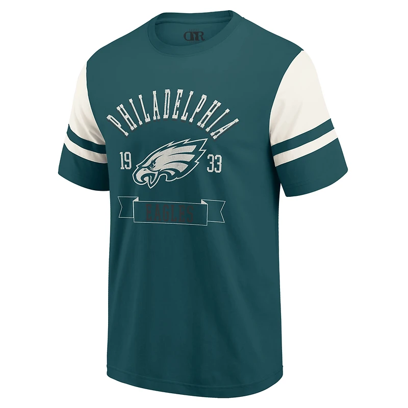 T-shirt de football pour homme la collection Darius Rucker par Fanatics, vert nuit, Philadelphia Eagles