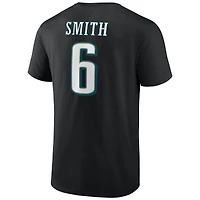 Men's DeVonta Smith Black Philadelphia Eagles Player Icon T-Shirt