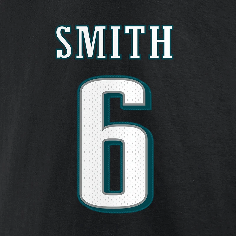 Men's DeVonta Smith Black Philadelphia Eagles Player Icon T-Shirt