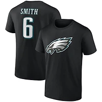 Men's DeVonta Smith Black Philadelphia Eagles Player Icon T-Shirt