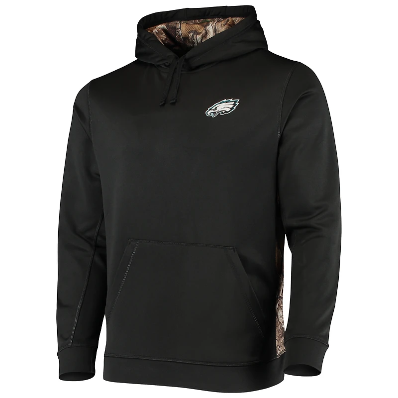 Sweat à capuche Ranger noir/camouflage Realtree pour homme, avec logo des Eagles de Philadelphie.