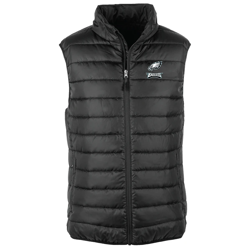 Gilet matelassé entièrement zippé Dunbrooke Black Philadelphia Eagles Alberta pour homme