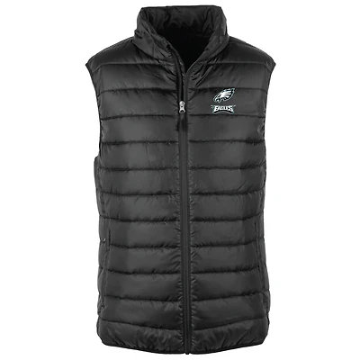 Gilet matelassé entièrement zippé Dunbrooke Black Philadelphia Eagles Alberta pour homme