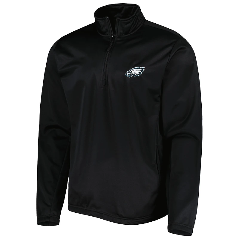 Men's Dunbrooke Black Philadelphia Eagles All-Star Tech Quarter-Zip Top