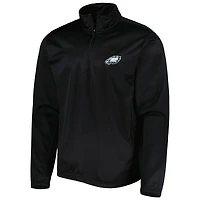 Men's Dunbrooke Black Philadelphia Eagles All-Star Tech Quarter-Zip Top