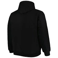 Veste à capuche entièrement zippée pour hommes Dunbrooke Black Philadelphia Eagles Big & Tall Dakota en toile