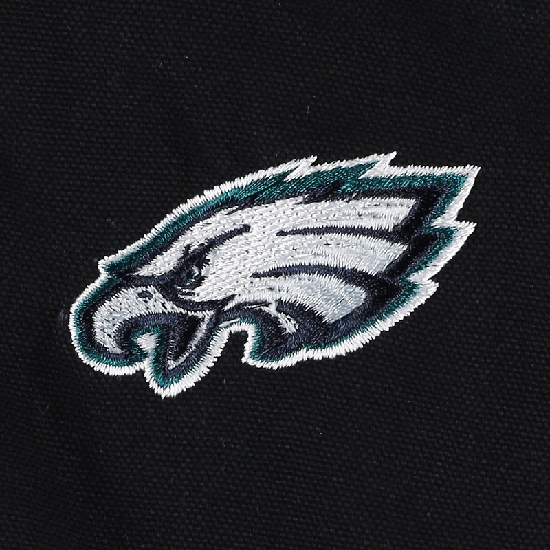 Veste à capuche entièrement zippée pour hommes Dunbrooke Black Philadelphia Eagles Big & Tall Dakota en toile