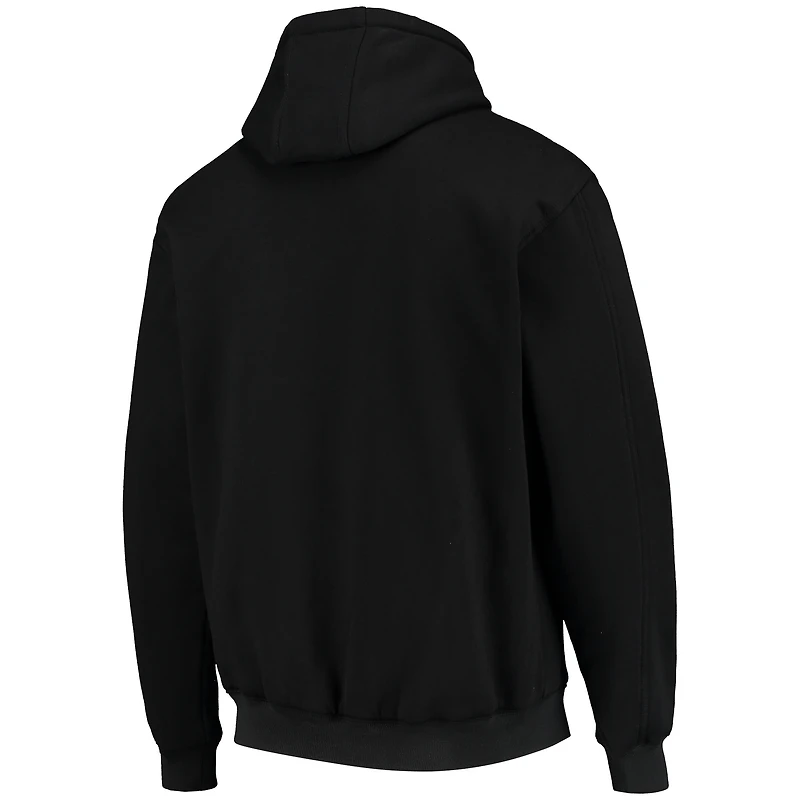 Men's Dunbrooke Black Philadelphia Eagles Craftsman Thermal-Lined Full-Zip Hoodie