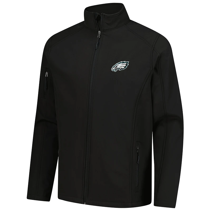 Veste softshell entièrement zippée Dunbrooke noire Philadelphia Eagles Sonoma pour homme