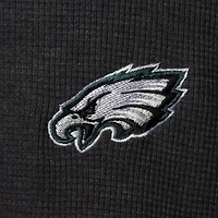 Dunbrooke Charcoal Philadelphia Eagles Logo Maverick Thermal Henley T-shirt à manches longues pour homme