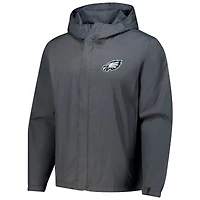 Veste à capuche zippée et imperméable Dunbrooke Graphite Philadelphia Eagles Tropic pour homme
