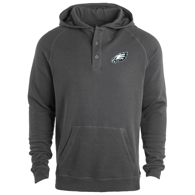 Sweat à capuche thermique gris Dunbrooke pour homme, motif raglan des Philadelphia Eagles du Montana