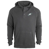 Sweat à capuche thermique gris Dunbrooke pour homme, motif raglan des Philadelphia Eagles du Montana