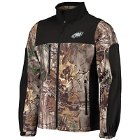 Dunbrooke Realtree Camo/Black Philadelphia Eagles Circle Hunter Softshell Full-Zip Veste pour homme