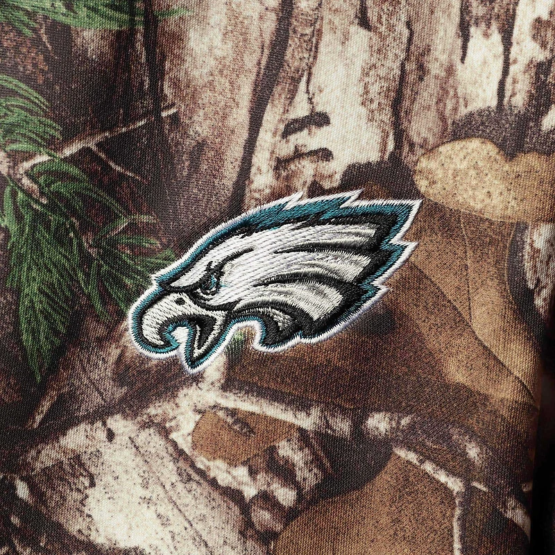Men's Dunbrooke Realtree Camo Philadelphia Eagles Circle Champion Tech Fleece Pullover Hoodie
