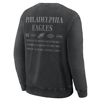 Men's Fanatics Black Philadelphia Eagles Deep Route Pullover Sweatshirt