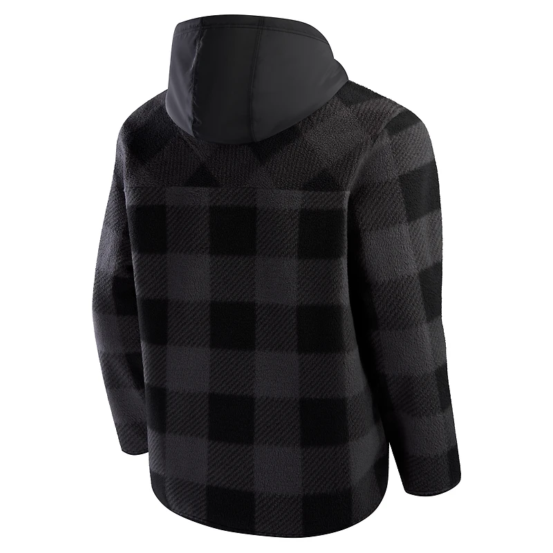 Sweat à capuche zippé quart de zip en polaire carreaux Elements des Philadelphia Eagles Fanatics pour homme