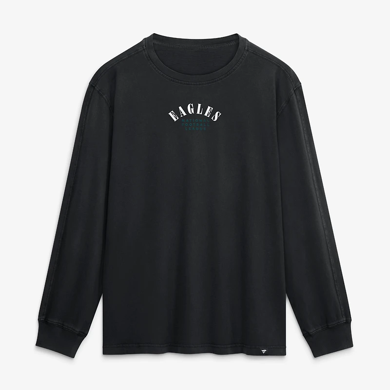 Men's Fanatics Black Philadelphia Eagles Fullback Drive Relaxed Fit Long Sleeve T-Shirt