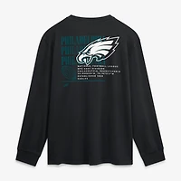 Men's Fanatics Black Philadelphia Eagles Fullback Drive Relaxed Fit Long Sleeve T-Shirt