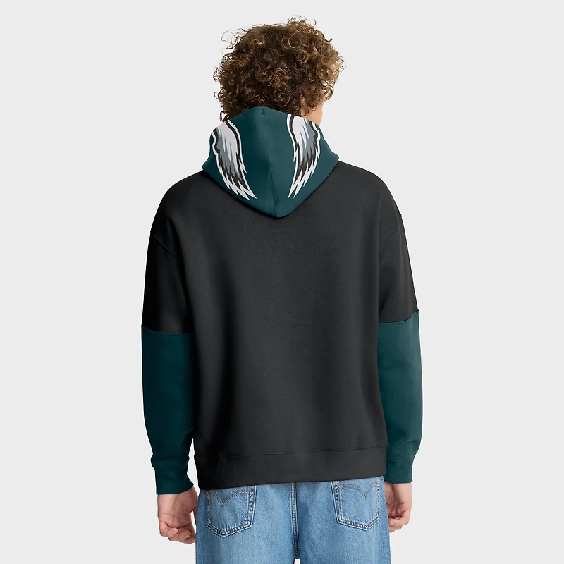 Sweat à capuche noir Fanatics pour homme avec casque des Philadelphia Eagles